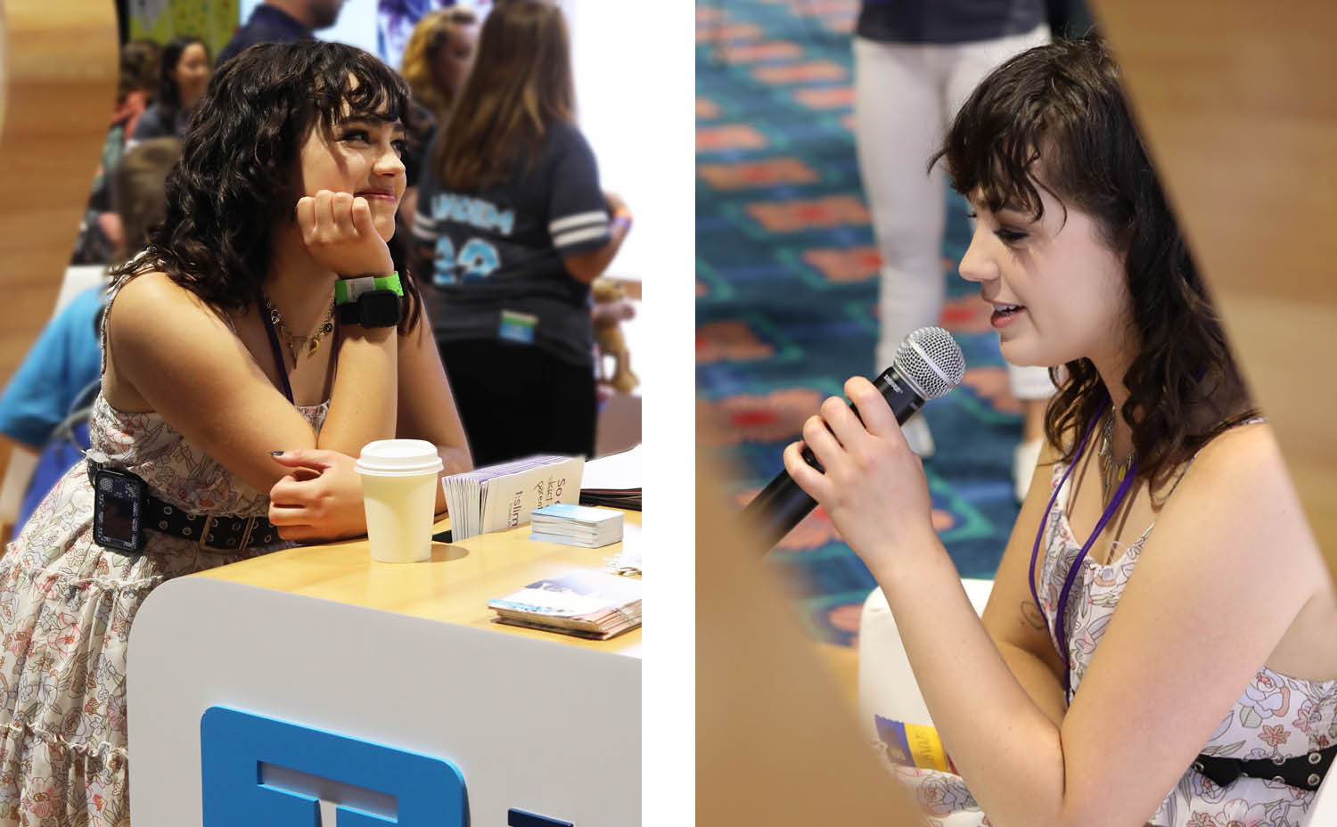 Mary Mouser at the launch of Team Tandem at the 2022 Children with Diabetes Friends for Life Conference in Orlando, FL.