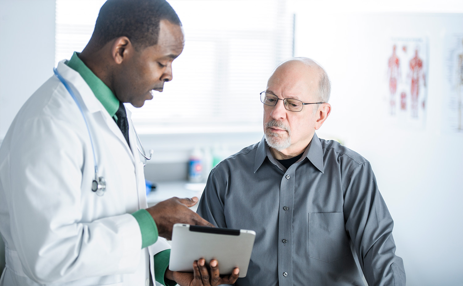 A doctor discussing with their patient.