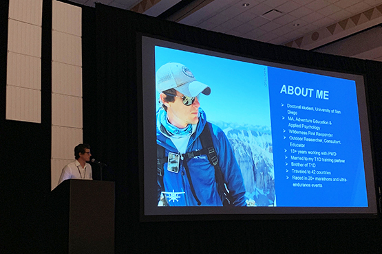 Peter’s presentation, “Everyday Management of T1D Through the Lens of Adventure,