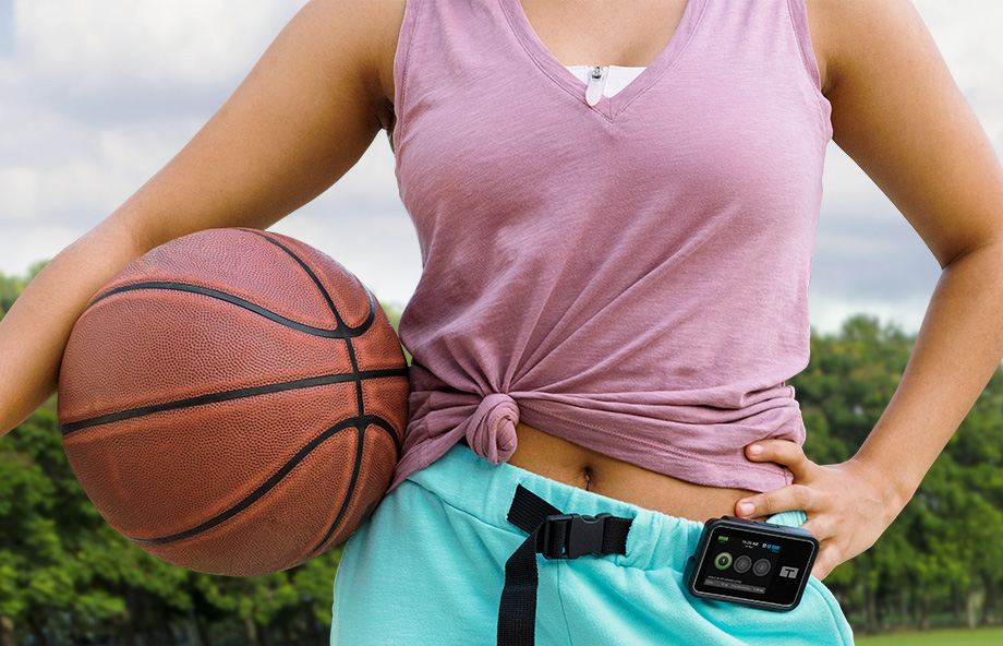 Pump User with Basketball