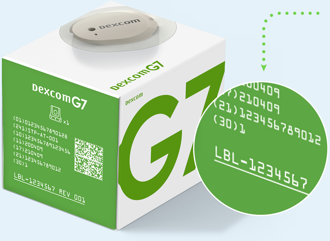 LBL Number on Dexcom Sensor Box