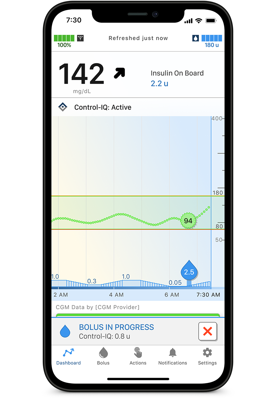 Dashboard of Tandem Mobi Mobile App