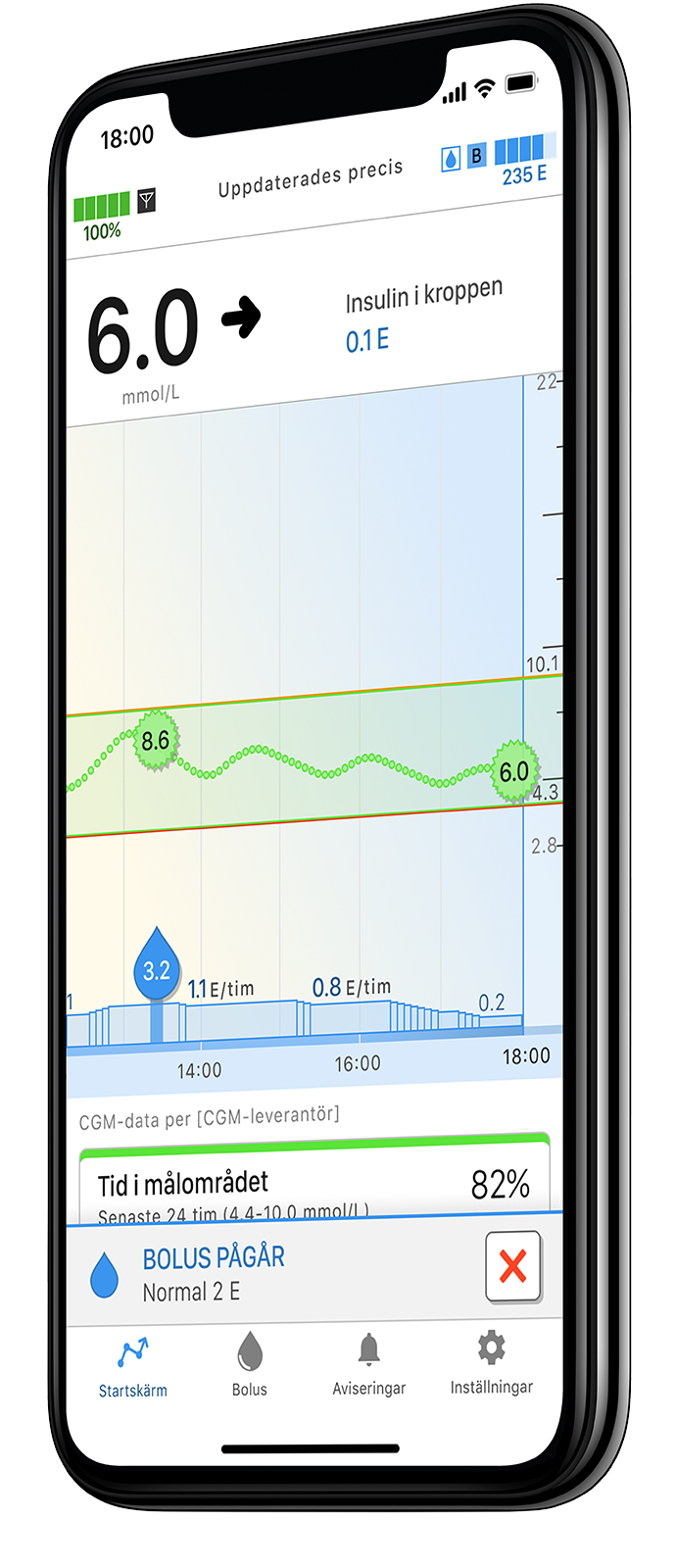 Mobile app with Bolus Delivery