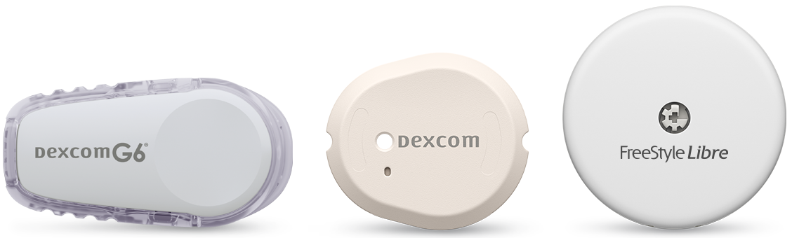 Dexcom G6, Dexcom G7, and FreeStyle Libre 2 Plus sensors