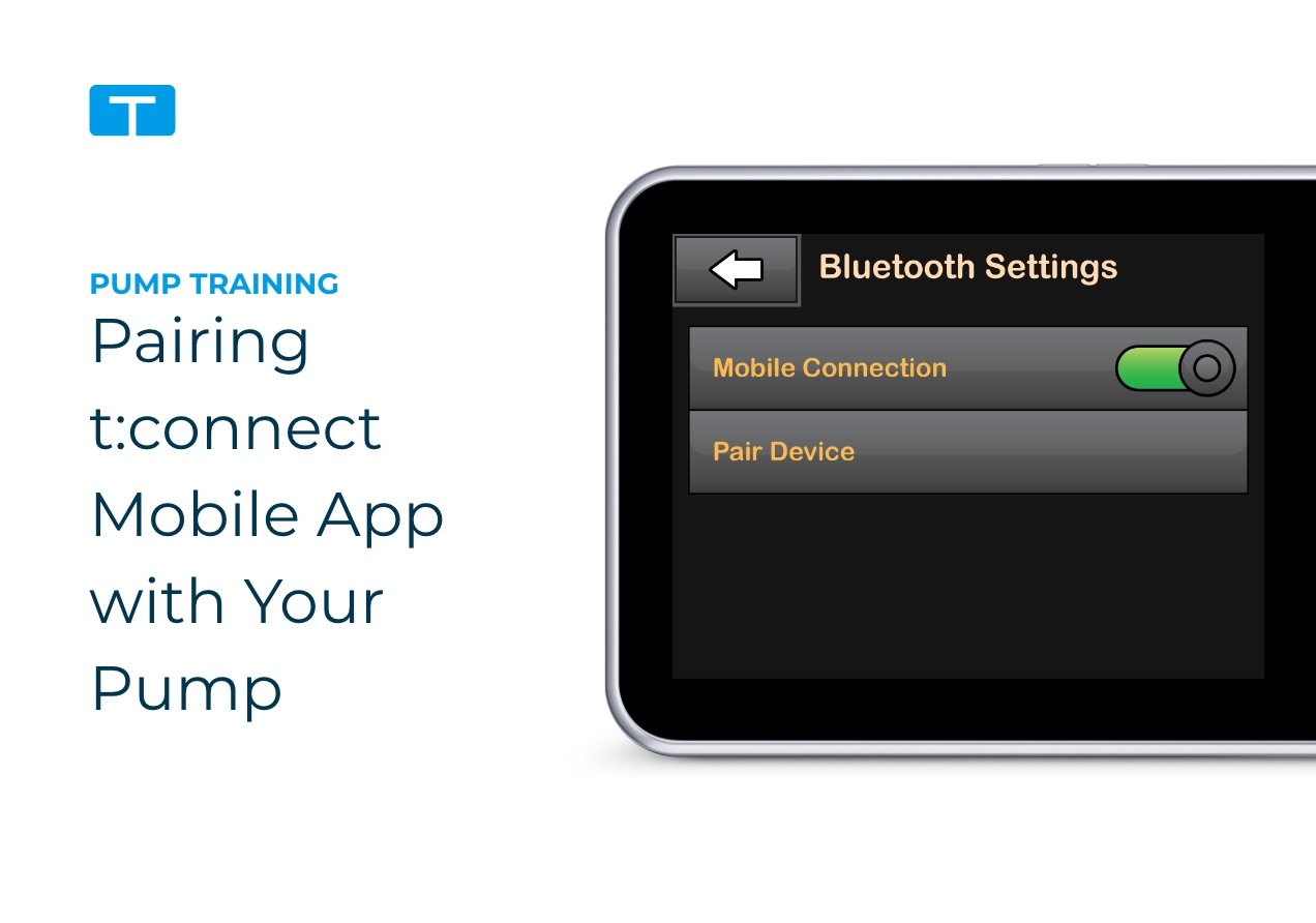 Bluetooth Settings on t:slim X2 pump
